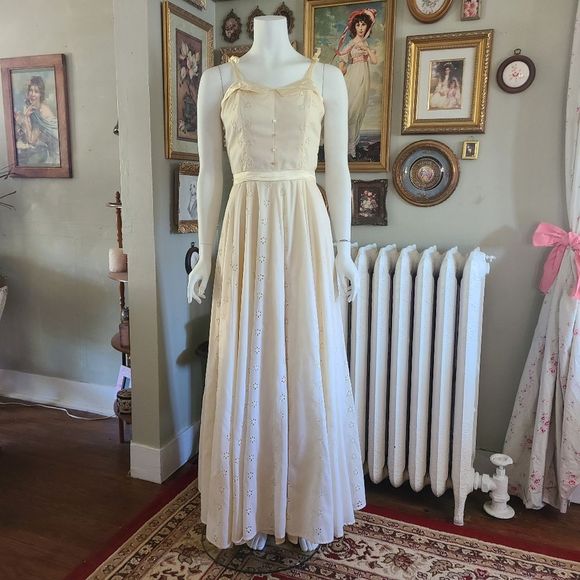 Vintage 70s Yellow Dress